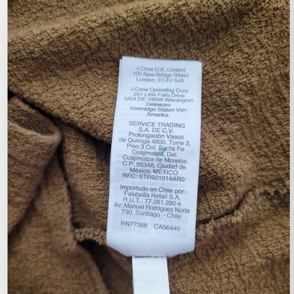 Madewell l/s Ruffled Mockneck Top Textured XXS in Asparagus Olive Green - Picture 6 of 14